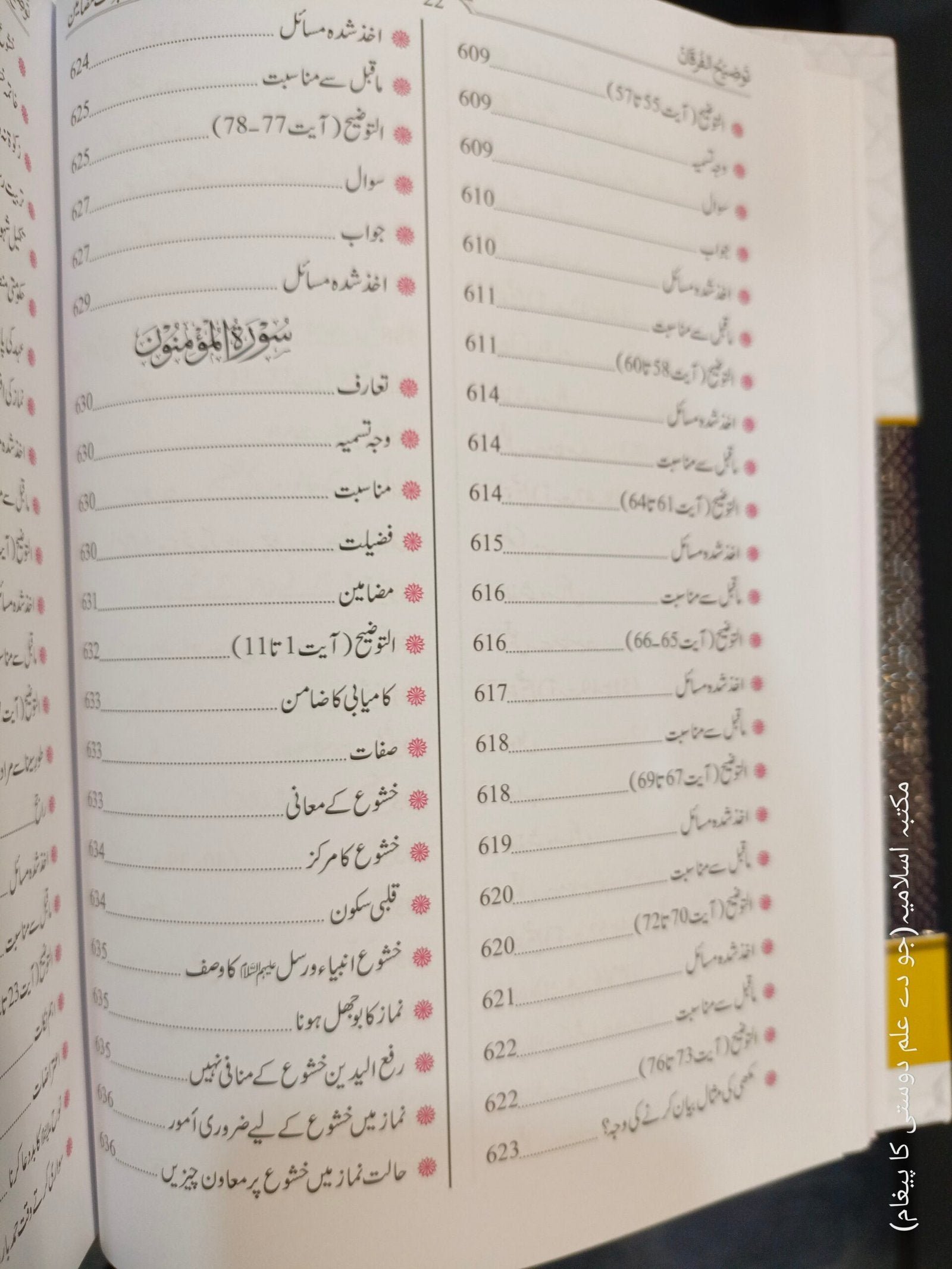 Tozeeh-Ul-Furqan (VOl 4)توضیح الفرقان(جلد نمبر 4 )