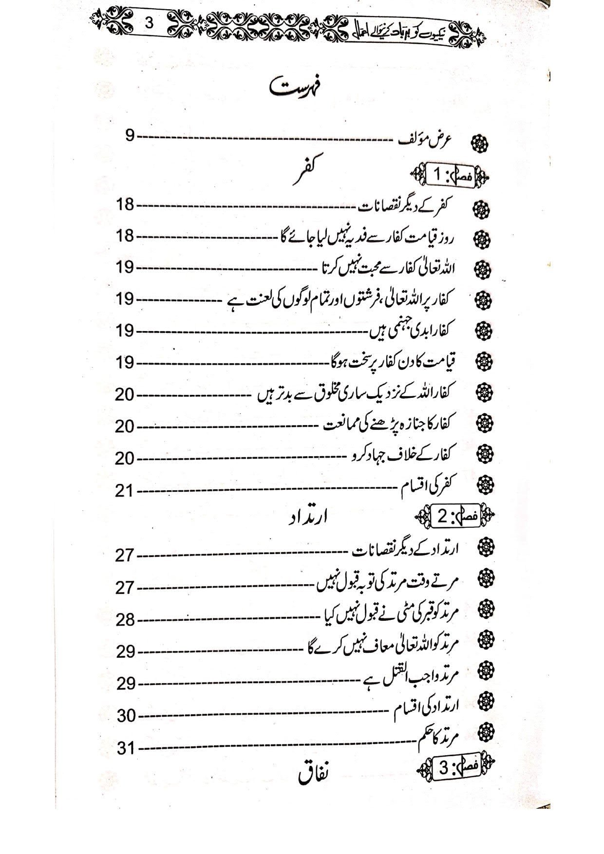 Naikiyon Ko Barbad Karny waly Amalنیکیوں کو برباد کرنے والے اعمال