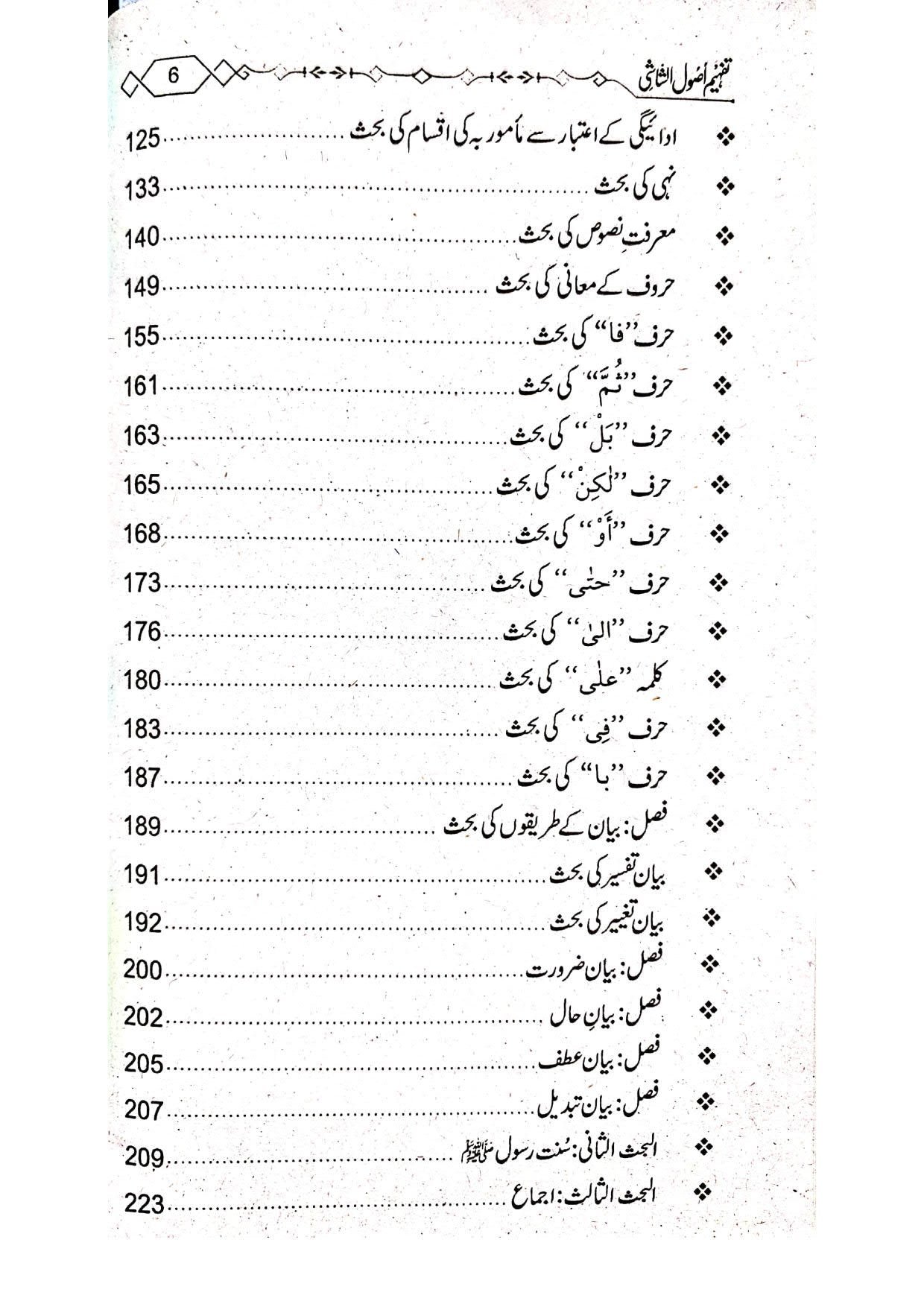 Tafheem Usool e Shashi (Mutarajam) تفہیم اصول الشاشی(مترجم)سوالاجوابا