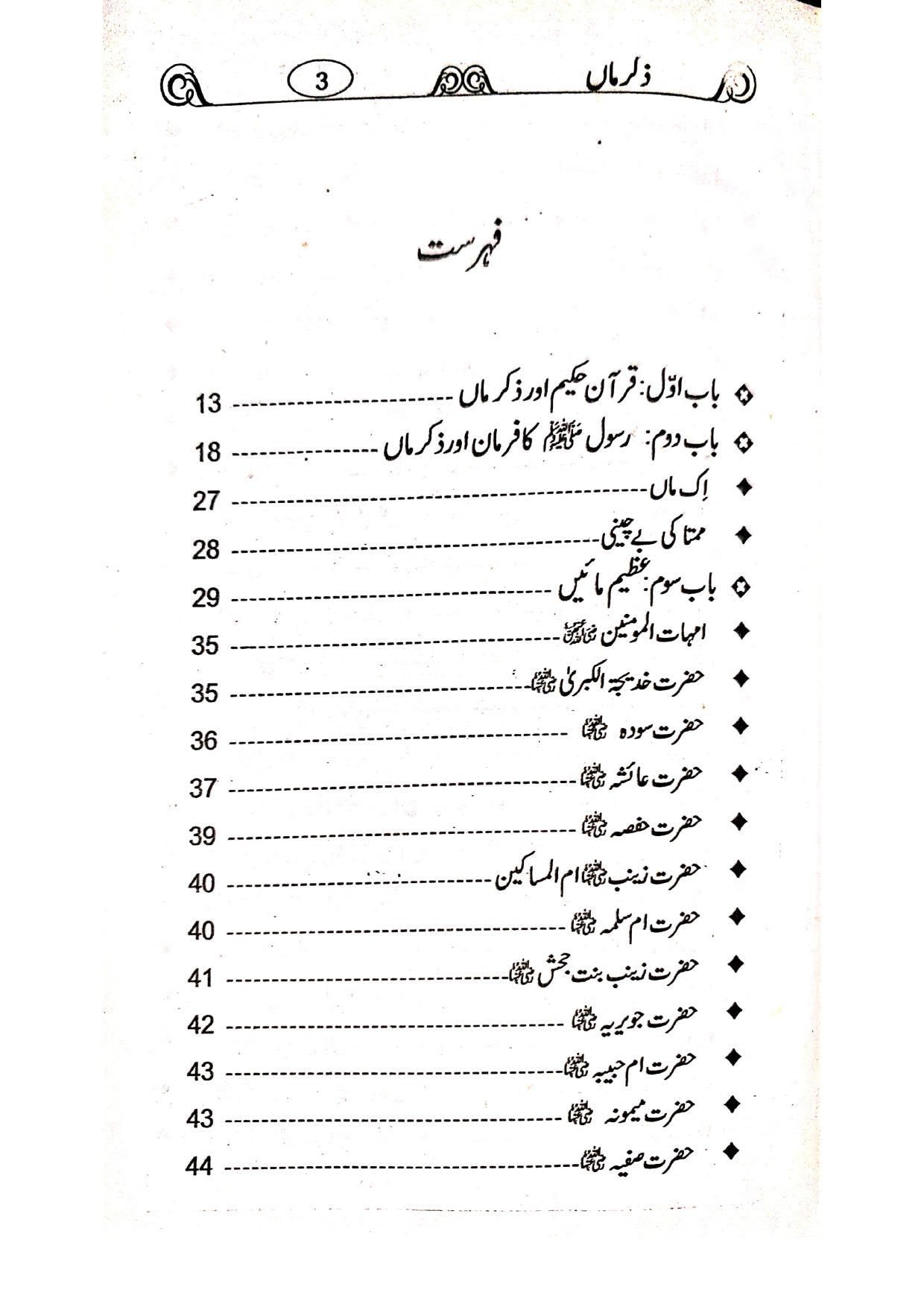 Zikr-E-Maaذکرماں