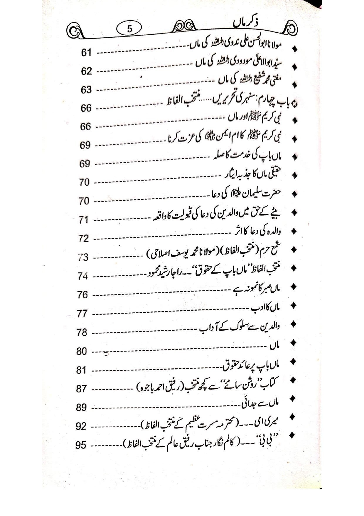Zikr-E-Maaذکرماں