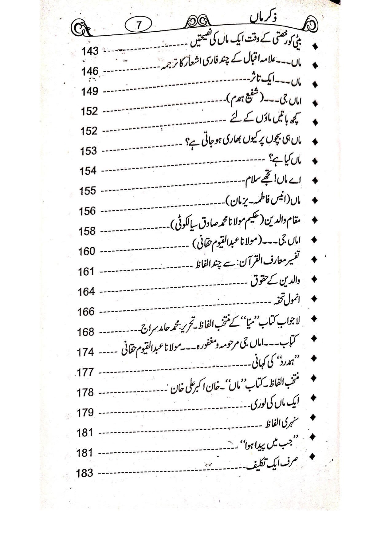 Zikr-E-Maaذکرماں